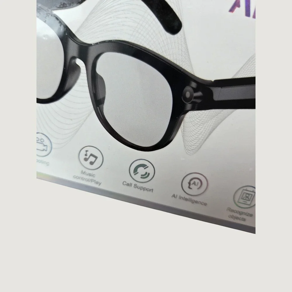 Wegasonic S99 Max AI Smart Glasses Black HD Camera Bluetooth Real-Time Trans